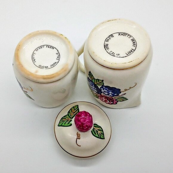 Vintage Knotts Berry Farm Syrup & Jam Jar Set - Picture 4 of 5